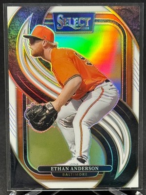 2025 Panini Select - Ethan Anderson - Premier Level - White Prizm /99 - Orioles