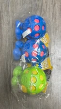 JW Pet Crackle Heads Crackle Ball Dog Toy 3-pack