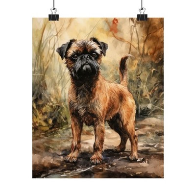 Brussels Griffon Dog Art Print, Dog Wall Art, Animal Art Print, Pet Artwork