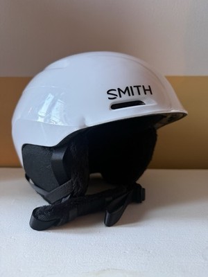 Smith White Winter Sports Helmet Kids Adjustable Hard Shell Y/S 51-55 cm