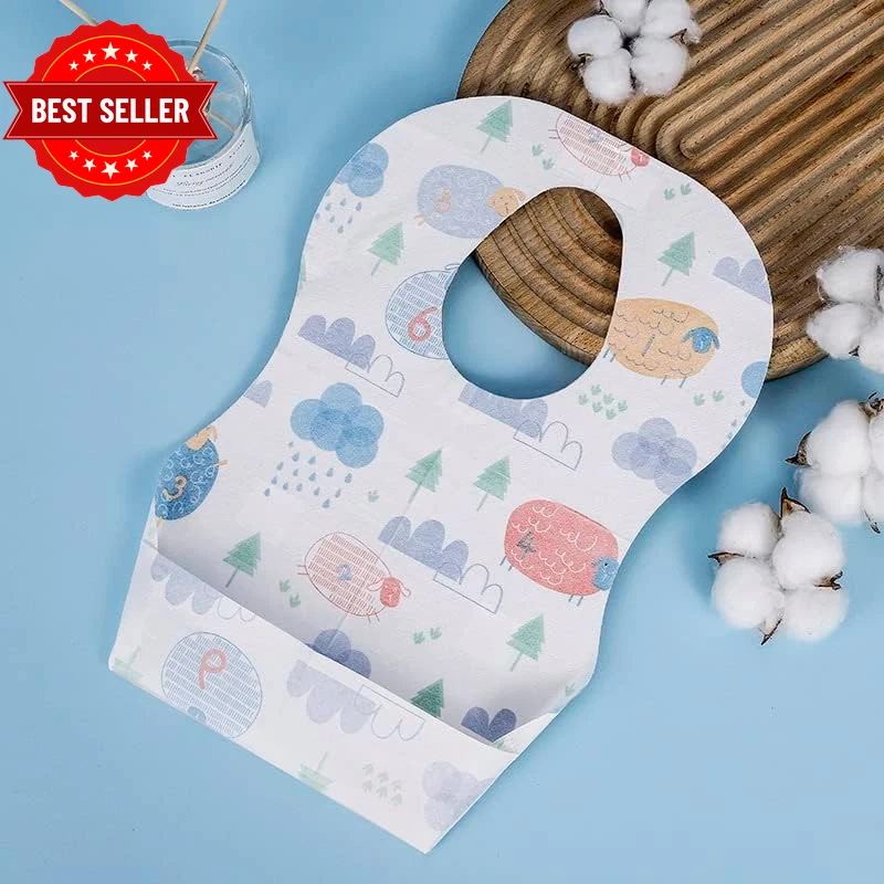 Disposable Baby Bibs- 40 Pack- Convenient Travel Friendly- Cute Designs for Kids - image 3 of 4