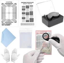 104PCS Card Grading Centering Tool Set,Card Grading Kit,Includes One 40X Magnify