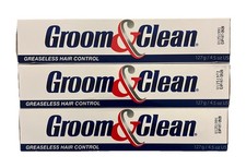 Groom  Clean Greaseless Hair Control 4.5 oz Exp 7/28 DISCONTINUED Lot of 3