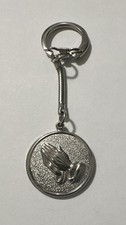 Serenity Prayer Praying Hands Medal Keychain Christian Christianity