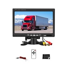 2X(12V 7inch Car Monitor 16:9 800x480 LCD Rearview Monitor with 2 Way Video4314