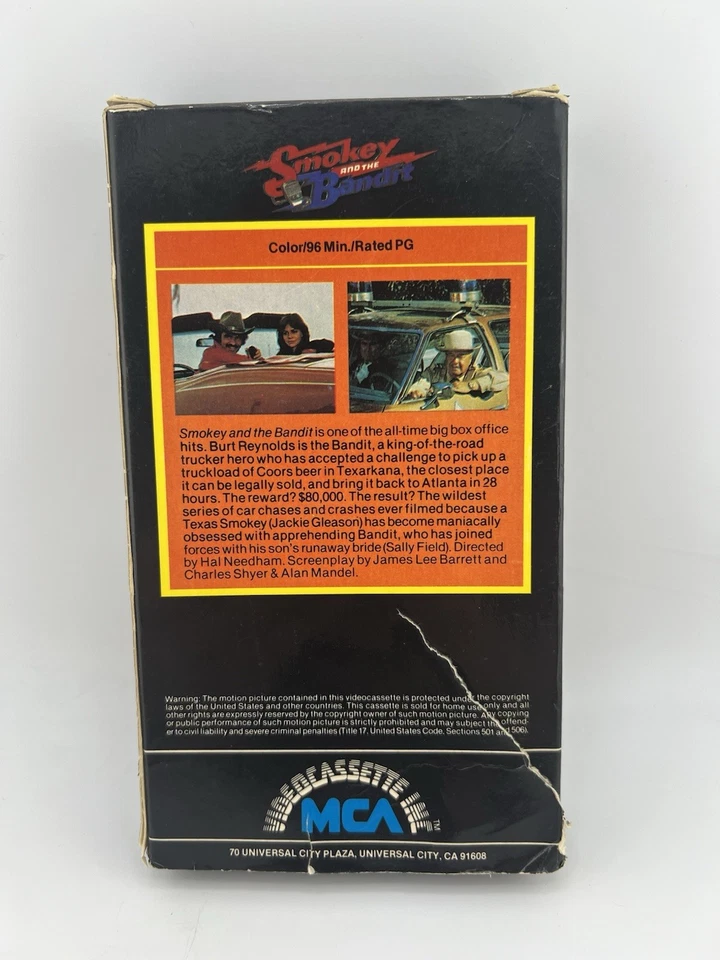 Smokey and the Bandit MCA #66003 1980 Black Slipcase VHS Used - Image 3 of 4