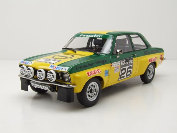 Opel Ascona A #26 Rac Rallye 1973 Gelb RöHrl Berger Modellauto 1:18 Mcg-image
