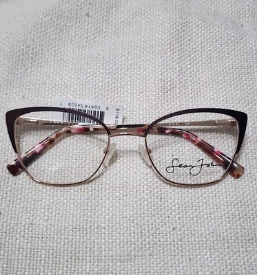 Sean John SJLO 6015 Matte Brown Shiny Rose Gold Eyeglass Frames 53 20 140 $118 