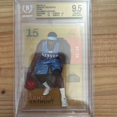2003-04 E-X Essential Credentials /30 Rookie Carmelo Anthony BGS 9.5