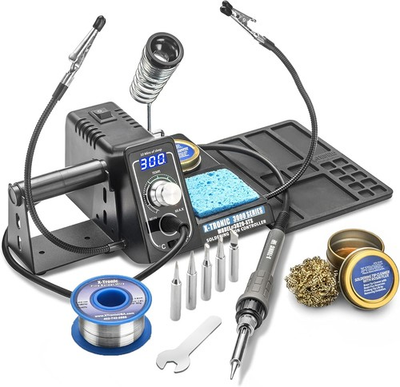 #ad 3020 XTS • 75W Soldering Iron Station Kit • 2 Helping Hands • Silicone Tool Mat $59.99