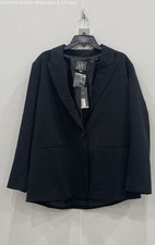 Worthington Women Black Solid Wrinkle Free Classic Blazer Extra Large XL
