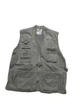 Rothco Outback Vest Mens Large Green Multi Pocket Tactical Utility Fishing