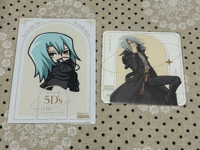 YuGiOh! 5Ds x Cafe Blanc Coaster Kyousuke Oniyanagi 2pc Used w/ Minor