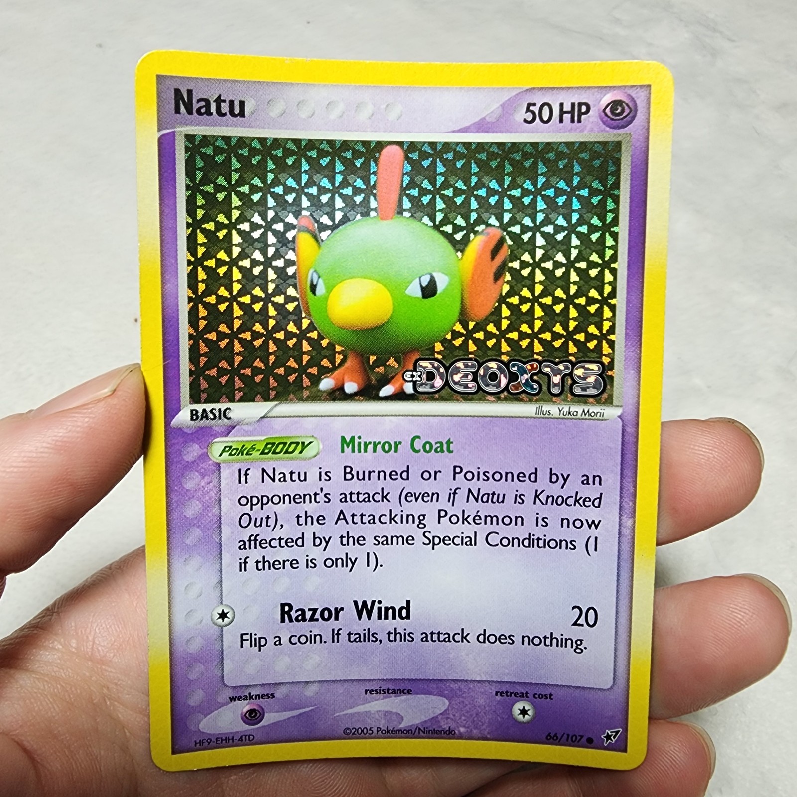 Natu 66/107 Ex Deoxys Stamped Reverse Holo Pokemon TCG NM