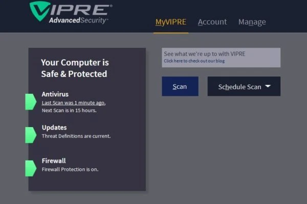 Vipre Antivirus Advanced Security 3 PC for Win , 1 Year - Image 3 of 4