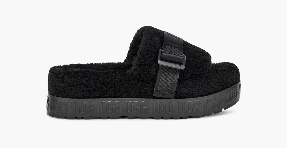 Sandali Fluffita UGG neri nuovi con scatola taglia 10