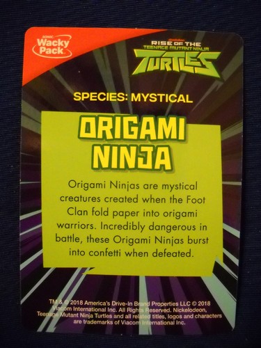 2018 Sonic Wacky Pack Rise Of The Teenage Mutant Ninja Turtles CARDs UPick1 TMNT - Picture 27 of 31