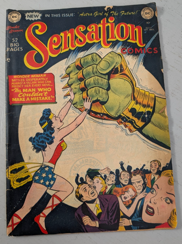 Seltene Sensation Comics Der Mann, der keinen Fehler machen konnte Ausgabe #99 50er Jahre