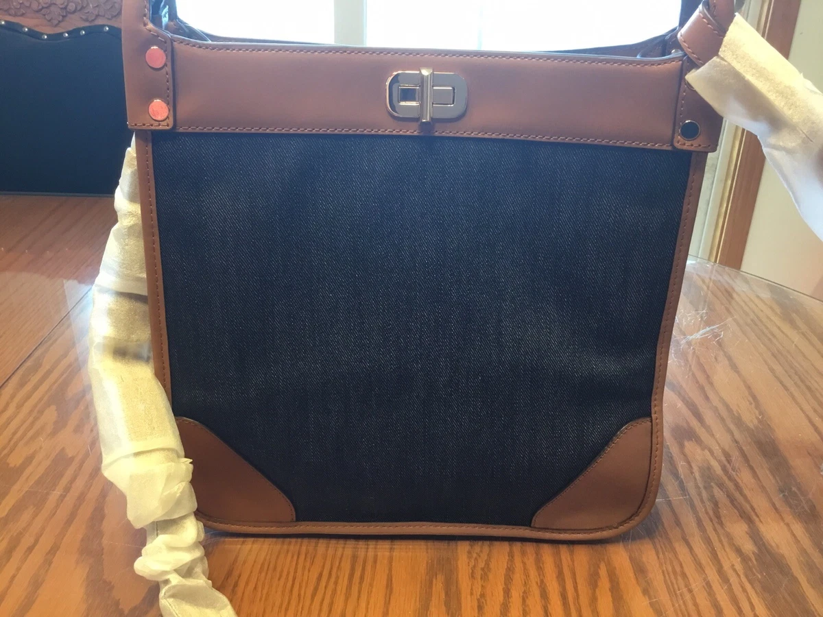 Women’s “Michael Kors” Sullivan Messenger Bag, Dark Denim. One Size.