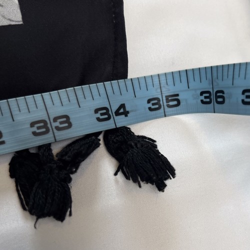 Black & White Cardigan Fringed Kimono Duster Vest Shirt Bohemian One Size - Picture 10 of 15