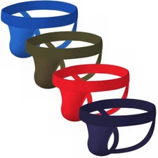 4 Pack Mens Cotton Underwear Jock Strap Athletic Supporter Sports Jockstraps