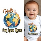 Baby Bodysuit - Hello, I'm New Here Short Sleeve Baby Clothes