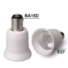 BA15D To E27 Edison Screw Light Bulb Adaptor Lamp Socket Converter Holder Lot