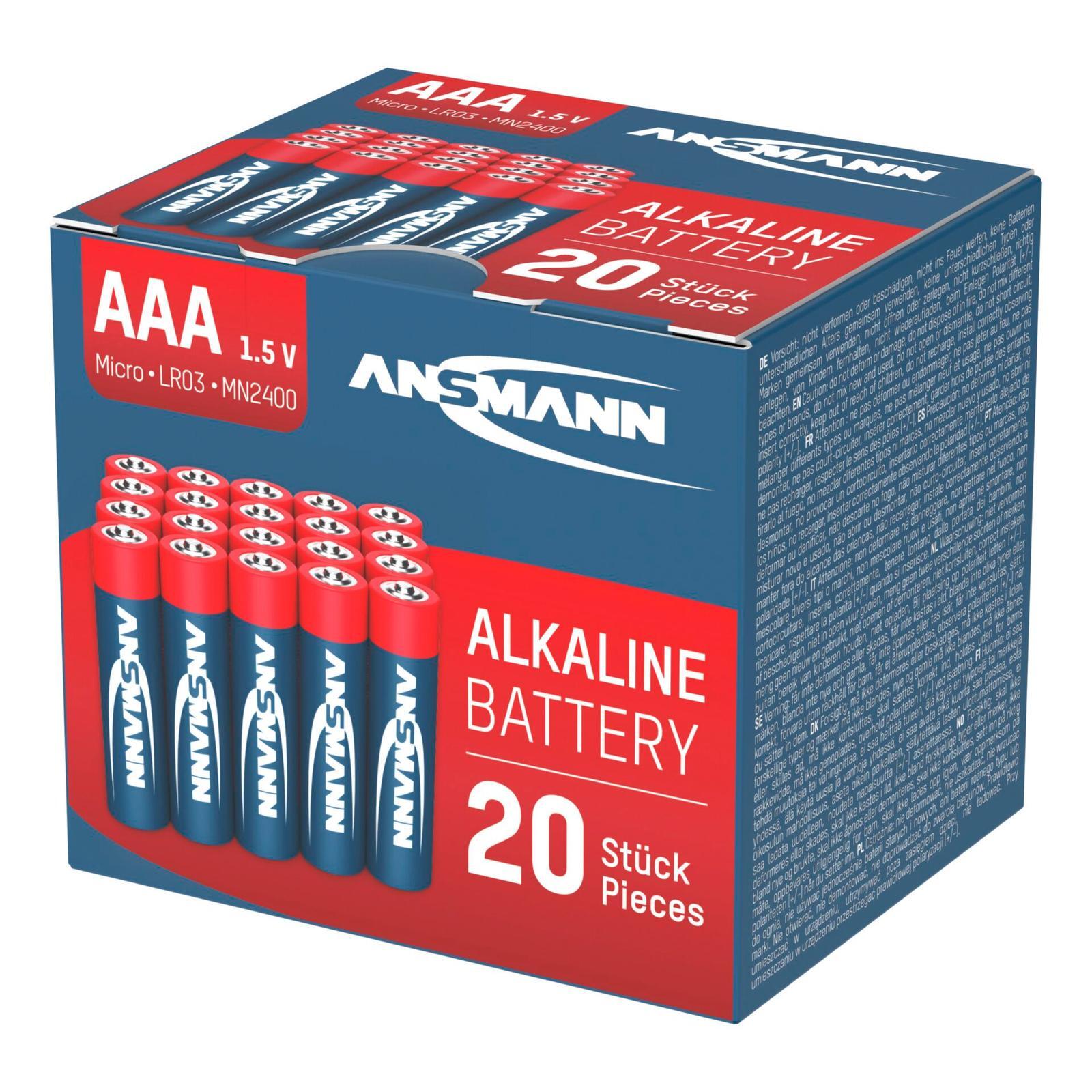 Thumbnail - 1x20 Ansmann Alkaline Micro Aaa Lr 03 Red-line Box 5015538 Batterie