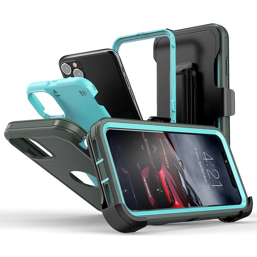 For iPhone 11 ,11 Pro Max Shockproof Defender Phone Armor Case Cover+Belt Clip - Picture 11 of 19