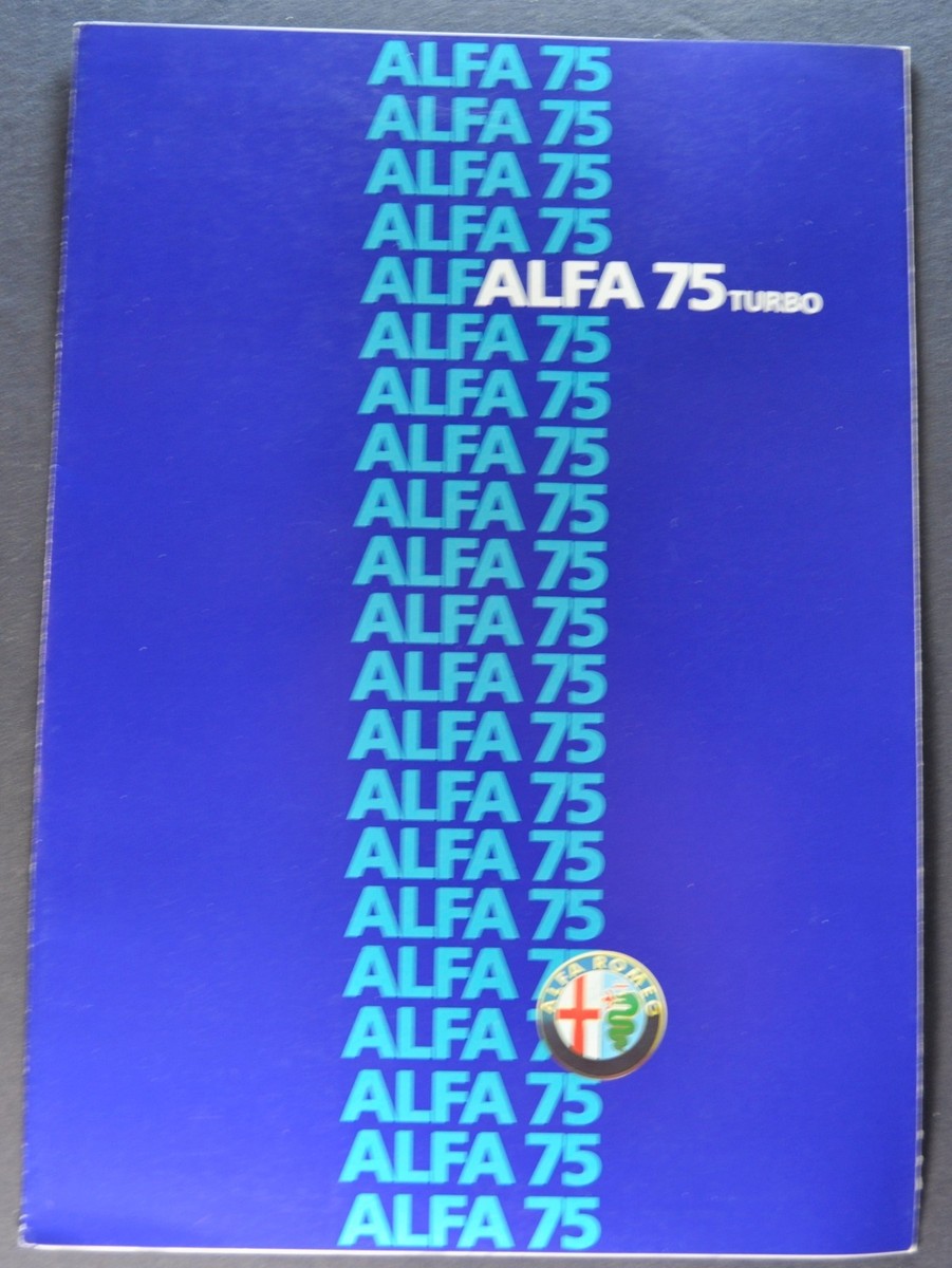 1986 Alfa Romeo 75 Turbo Sales Brochure Folder German Text
