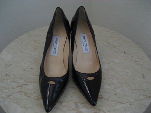 NW AUTH JIMMY CHOO HARRIET POINTED SNAKESKIN CUT LEATH SZ36"1/2/RET$695 BARGAIN - Picture 4 of 12