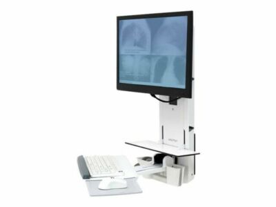 Ergotron StyleView Lift for Monitor Keyboard Mouse Scanner White 61080062
