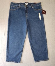 Ava  Viv Slim Straight Jeans Womens Plus Size 26W High Rise NWT Blue Stretch