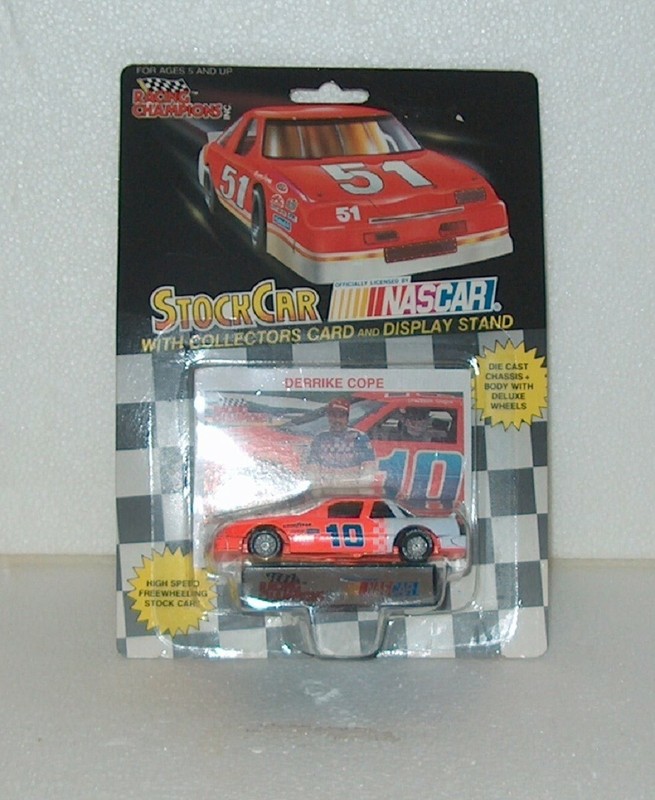 Nascar Racing Champions Derrike Cope #10 1/64 car and card.
