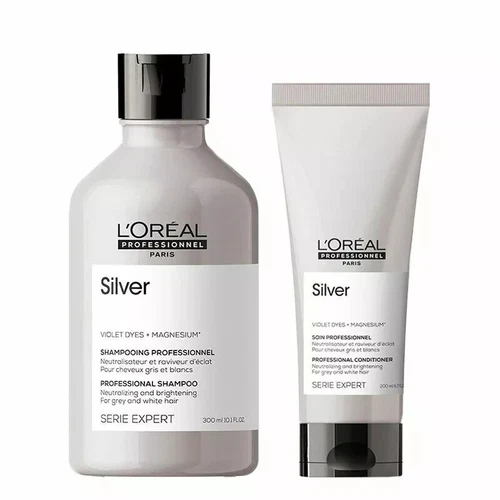 LOreal Professionnel Serie Expert DUO Silver Shampoo 300ml and Conditioner 200ml