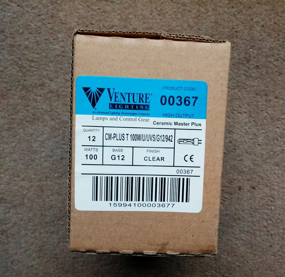 VENTURE LIGHTING CM-PLUS T 100W G12 CLEAR LAMP 00367 x1 - Image 3 of 4