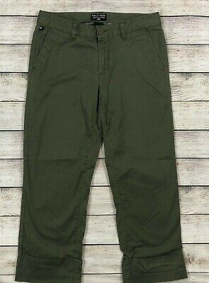 Ralph Lauren Polo Jeans Co Black Label Cuffed Olive Capri Pants Womens ...