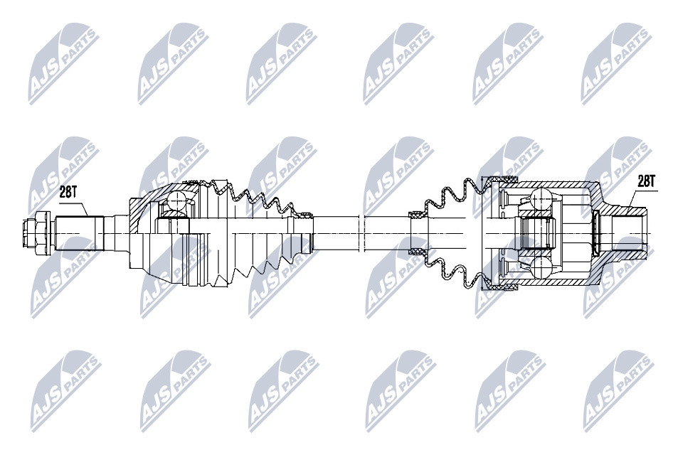 NPW-MZ-051 NTY Drive Shaft for MAZDA