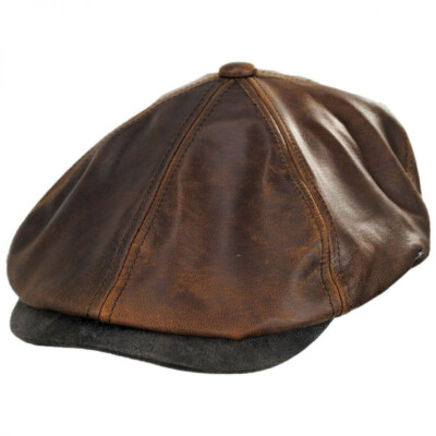 Jaxon Leather Suede Newsboy Cap | eBay