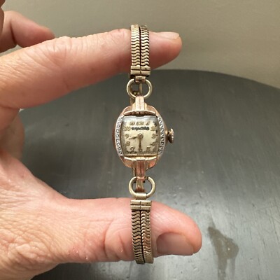 BULOVA 14K アンティーク時計　稼働品 Bulova - Bulovaブローバ レディース アンティーク時計 14K無垢