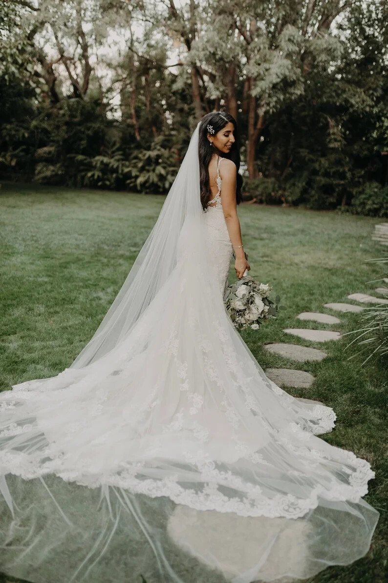 White wedding veil from Kleinfeld Kleinfeld Bridal Accessories | Kleinfeld Bridal main image 2