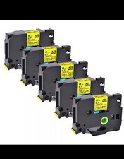 5PK TZ-641 Label Tape Black on Yellow TZe-641 For Brother P-touch PT-D600 18mm