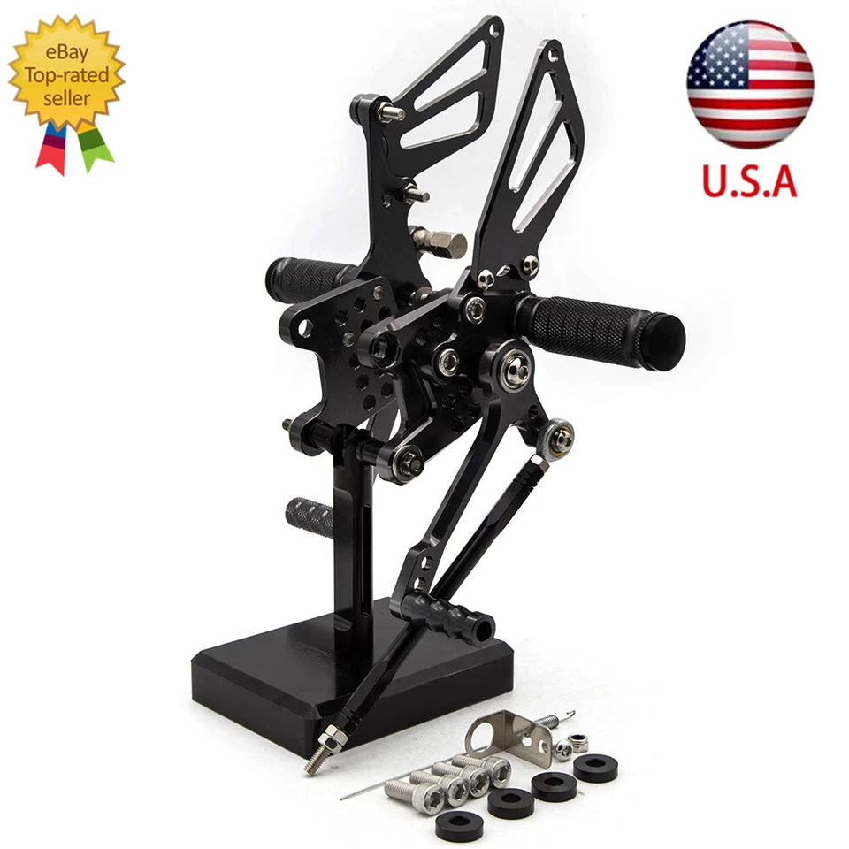 适用于铃木 SV650/S SV1000/S 1998-2014 可调齿轮脚钉 数控 GP 踏板 — 第 2/4 张图片