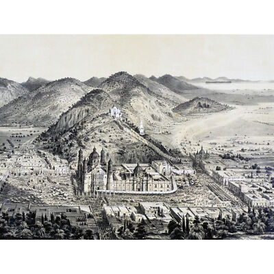 Casimiro Castro Die Villa De Guadalupe Kunstplakat Ungerahmter extragroßer Druck