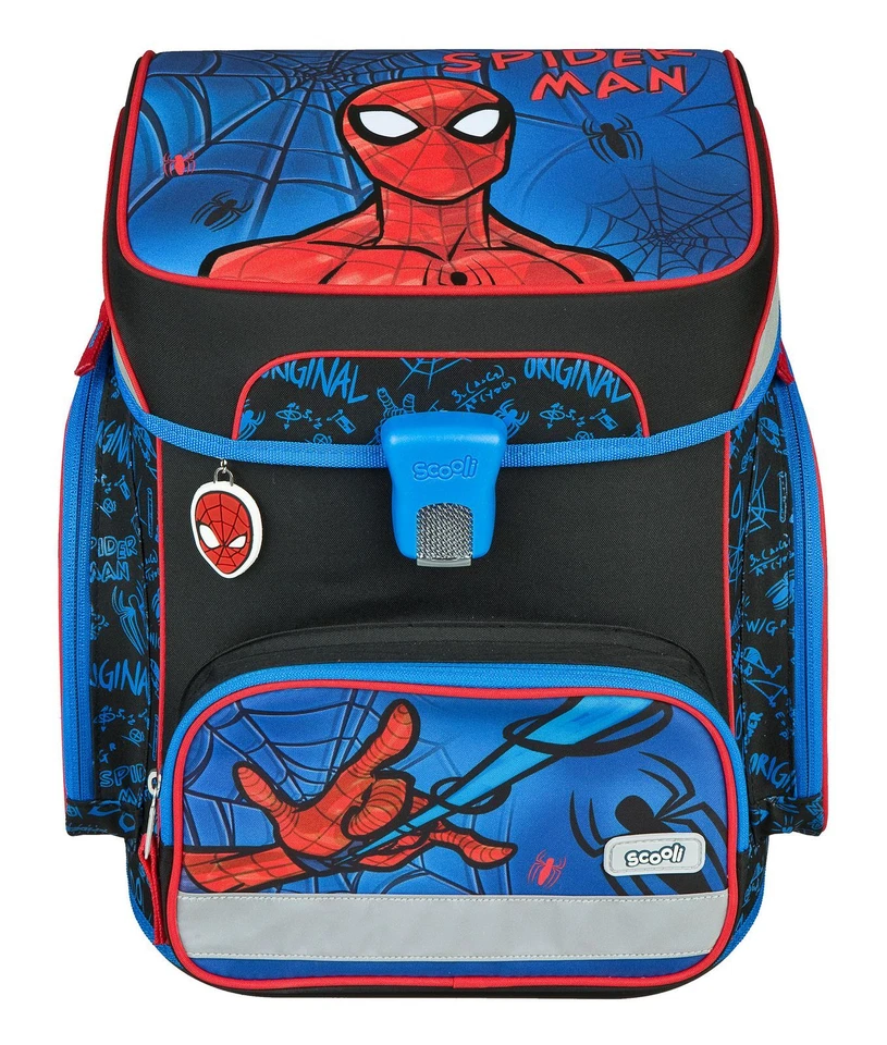 Scooli EasyFit Schulranzen-Set 5-teilig Schulranzen Spider Man II schwarz blau - Bild 2 von 4
