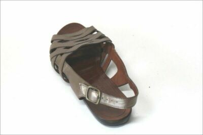 Sandales ARNOUX Tout Cuir Bronze - Taille 37.5, Petits Talons, Occasion Bon état (ressemelage)