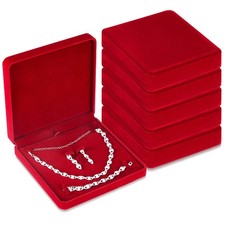 6 Pcs Velvet Jewelry Set Box Jewelry Display Case Earring Ring Bracelet Neckl...
