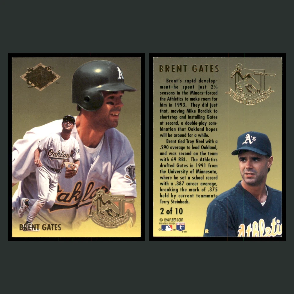 1994 Ultra Second Year Standouts conjunto completo 10 cartões de beisebol Jason Bere quase perfeito - Imagem 4 de 4