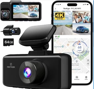 REDTIGER F17 Bonne Cam 4K Ultra Effacer le Wi-Fi & Contrôle de l'application GPS Suivi
