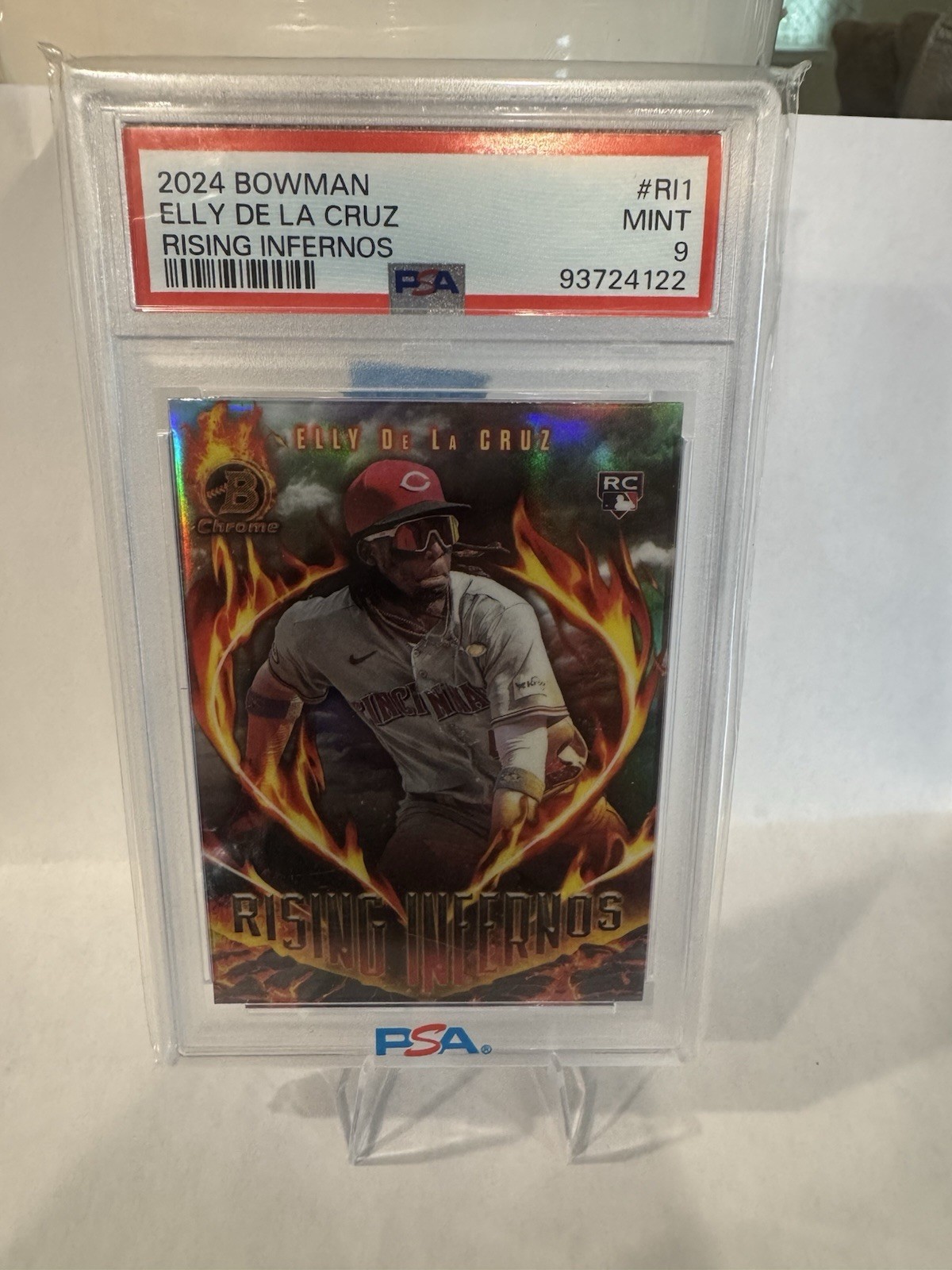 2024 Bowman Rising Infernos Elly de La Cruz #RI-1 RC PSA 9